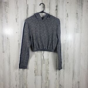 love ari gray speckle cropped sweater juniors size XL
